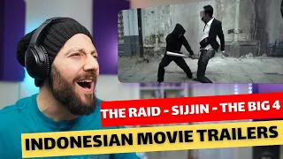 🇨🇦 CANADA REACTS TO Indonesia Movie Trailers - The RAID, SIJJIN, THE BIG 4 reaction