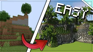 Simple Minecraft Terrain + Painting in 5 Minutes! - Building Tutorial