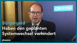 Friedrich Merz und Alexander Dobrindt zum Vermittlungsausschuss zum Bürgergeld am 24.11.22