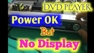 dvd player power ok but no display