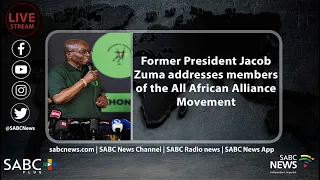 Former President Jacob Zuma addresses members of the All African Alliance Movement