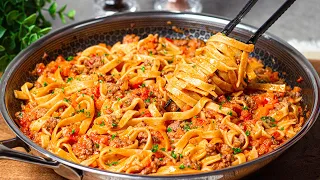 This recipe will drive you crazy! I have never eaten such delicious pasta! 🔝 3 recipes