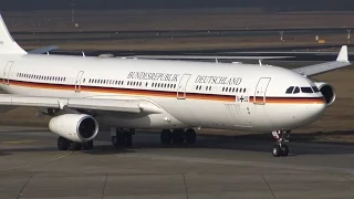 4K | German Air Force AIRBUS A340 Takeoff at Berlin Tegel