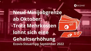 Neue Minijobgrenze ab Oktober – trotz Mehrkosten lohnt sich eine Gehaltserhöhung