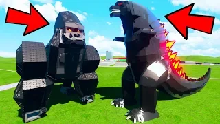 ЦАРЬ КИНГ КОНГ ПРОТИВ ЦАРЬ ГОДЗИЛЛЫ В BRICK RIGS! БИТВА МОНСТРОВ В БРИК РИГС! GODZILLA vs KING KONG!