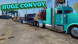 GTA RP -  ROLLIN COAL IN MY NEW SEMI TRUCK WHILE IN A HUGE CONVOY!!