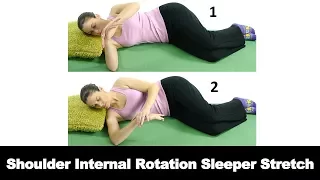 Shoulder Sleeper Stretch for Internal Rotation Range of Motion - Ask Doctor Jo