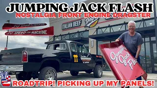 Roadtrip! Picking Up My Hand Lettered Nostalgia Dragster Panels For Jumping Jack Flash! #roadtrip