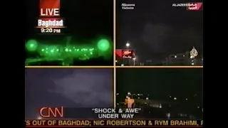 VHS 42 IRAQ WAR STARTS  March 21 2003 Noon American Media Coverage