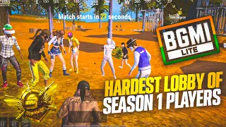 Hardest Lobby Of Season 1 Players | PUBG MOBILE LITE GAMEPLAY | OnePlus,9R,9,8T,7T,7,6T,8,N105G,N100