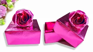 DIY gift box | How to make gift box | valentine gift box ideas 2021 origami rose box gift box ideas