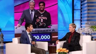 Ellen Meets ‘Jeopardy!’ Contestant Who Made Alex Trebek Emotional