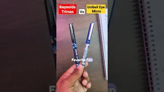 Trimax vs Uniball ! The BEST ? #penreview #youtubeshorts #writingmania #trimax #uniball