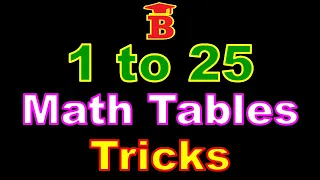 1 to 25 all Tables Tricks