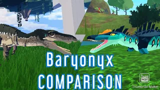 Jurassic Blocky VS. Prehistoria: BARYONYX Comparison
