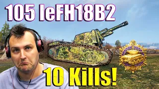 Clicker4LTU: 10-Kill Rampage with Disgusting 105 leFH18B2! | World of Tanks