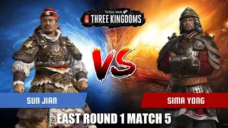 Sun Jian vs Sima Yong | Total War Three Kingdoms Duelist Tournament East Round 1 Match 5