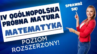 II próbna matura z matematyki poziom ROZSZERZONY! 🤩 Matura 2024 Sprawdź się! Najlepsze metody!