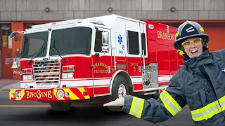 30 Minutes of Fire Trucks For Kids | Learning About Big Machines Fire Trucks Ambulance