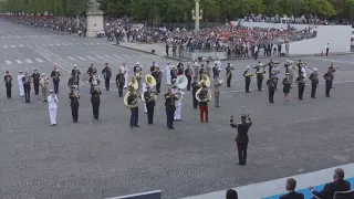 French military band performs Daft Punk hits for Trump