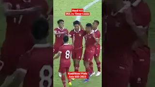 highlights Indonesia vs Timur Leste kualifikasi piala Asia U20 2023