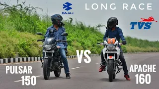 Tvs Apache 160 2v Vs Bajaj Pulsar 150 | Race Till Their Potential