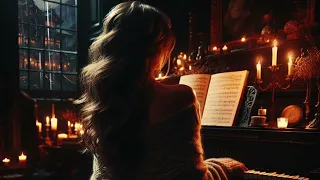 🕯️Cozy Dark Academia Ambiance with Classical Piano Music for Focus & Study or Relaxation🕯️🎹🎵📖