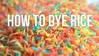 How to Dye Rice for Sensory Play