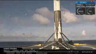 Моменты старта и посадки РН SpaceX Falcon 9 28/05/2016