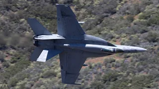 Fighter Jets and C-17 Flying Low Level in the Sidewinder