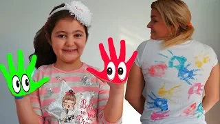 Masal, Öykü and Mom Learn Colored Paints Funny Kids Video