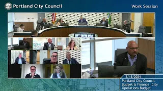Portland City Council Work Session - Budget & Finance, City Operations Budget 02/15/24