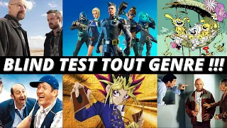 BLIND TEST TOUT GENRE (50 EXTRAITS) / FILMS / SÉRIES / DESSINS ANIMÉS / JEUX VIDÉOS / RÉPLIQUES / TV