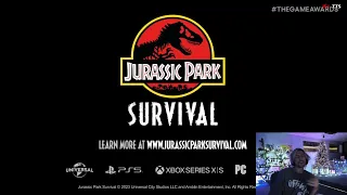 xQc Reacts to Jurassic Park Survival | The Game Awards 2023