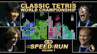 First to 19 Speedrun Round 1 - TETRIS RACE!