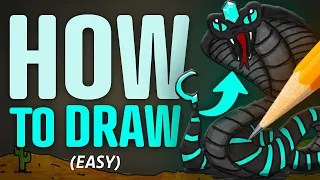 How To Draw The Snake Boss | Tutorial