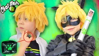 Cosplay Chat Noir. How to make the ring of the Chat Noir, stick and T-shirt Adriana Costume Tutorial