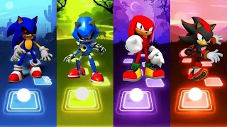Sonic Exe 🆚 Matel Blue Sonic 🆚 Knuckles Sonic 🆚 Shadow Sonic | Tiles Hop EDM Rush