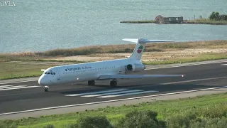 European Air Charter McDonnell Douglas MD-82 take off Corfu Airport