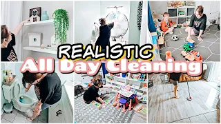 All Day Realistic Clean with Me | SAHM Cleaning Motivation