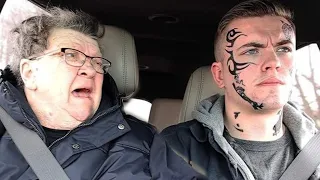 FACE TATTOO PRANK ON GRANDMA!