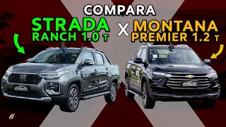 CHEVROLET MONTANA PREMIER VALE R$ 20 MIL A MAIS QUE A FIAT STRADA TURBO? Comparamos na pista!