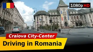 🔴 Romania • Craiova • City Center in 3 minutes【1080p Full HD】Driving in Center of Craiova, Dolj