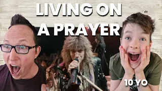 10 Year Old Reacts | First Time Listening to Living on a Prayer - Bon Jovi Reaction