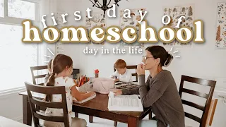 FIRST DAY BACK to HOMESCHOOL DAY IN THE LIFE | slow rhythms + routines 🍎✨