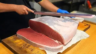 Over 400KG Bluefin Tuna Cutting Master /$10,000 luxurious Sashimi