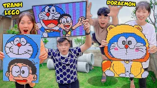 THỬ THÁCH SÁNG TẠO TRANH LEGO DORAEMON NOBITA | AI LÀ NGƯỜI GHÉP LEGO ĐẸP NHẤT