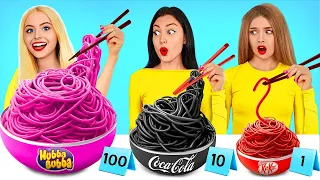 Desafio Alimentar das 100 Camadas | 1 VS 100 Camadas de Chocolate vs Chiclete por Turbo Team