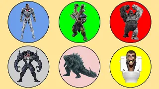 King Of Monster ; Godzilla, Kong, Venom, Skibidi Toilet, Hulk, Cyborg