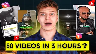 How To Create 60 Instagram Reels and YouTube Shorts In 3 hours For FREE